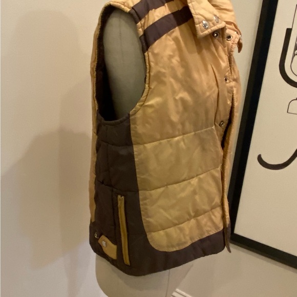 Vintage Holiday Ranger Outdoor Menswear Tan & Brown Retro Vest / Size M - Picture 5 of 13